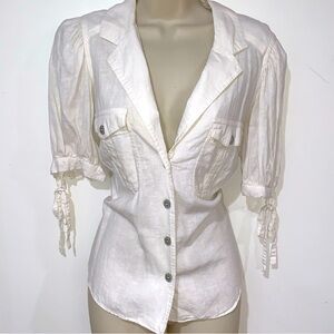 Free People Linen Blouse